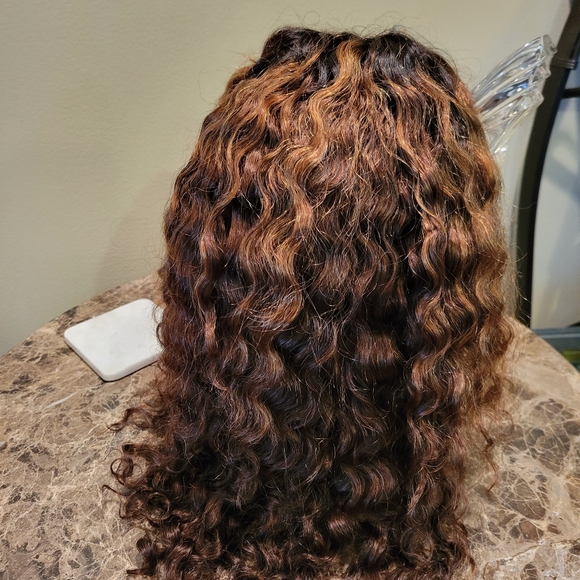 Human Hair 4C Kinky Edge Deep Wave Lace Front Wig - Picture 3 of 13